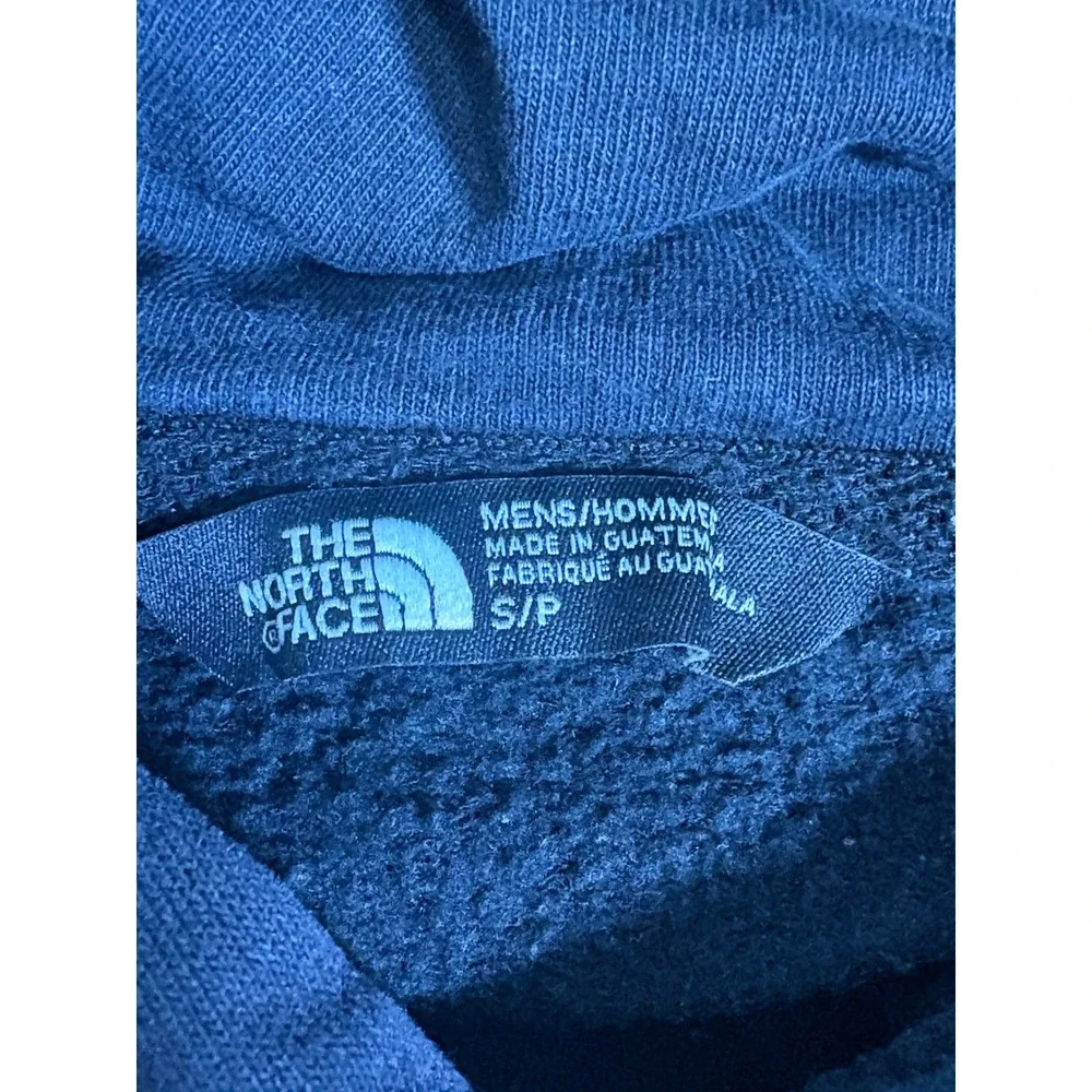 The North Face Mens Pullover Hoodie Black Yellow Graphic Logo Size Small S/P